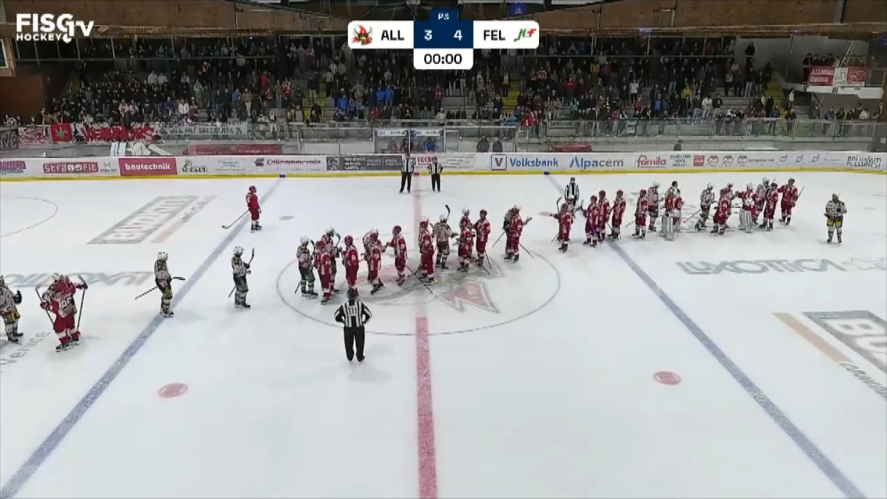 Mille spettatori e Feltre vincente contro l’Alleghe nel derby di Italian Hockey League