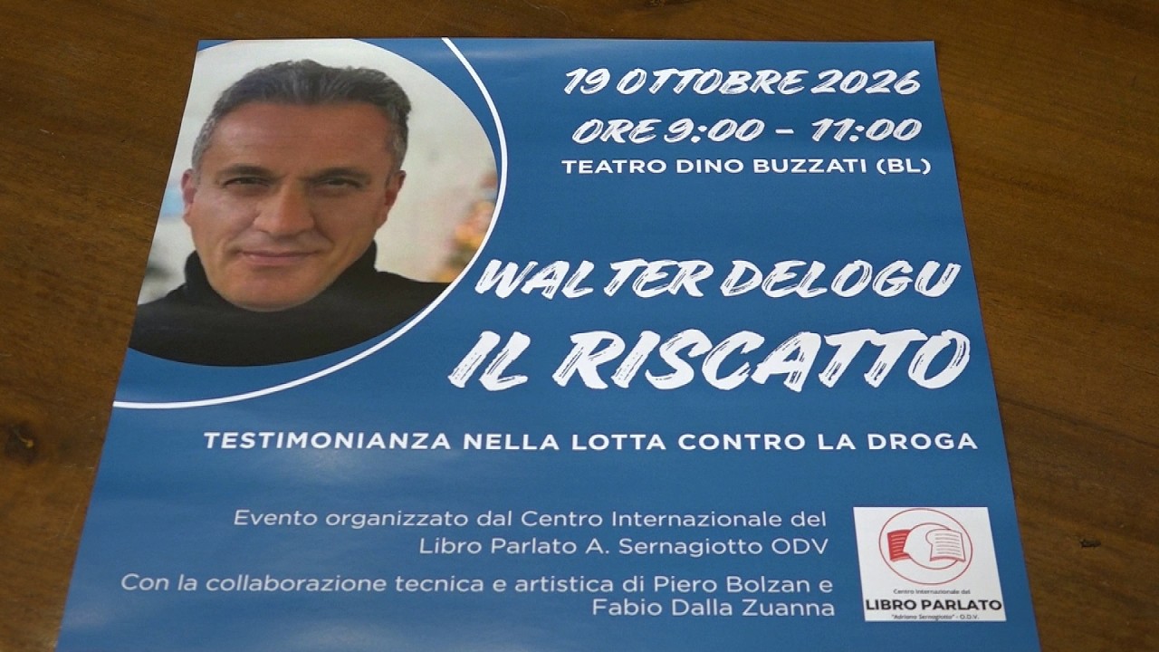 Walter Delogu ospite a Belluno per sensibilizzare i giovani contro la droga