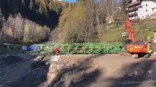 Posato il ponte bailey sul Maè