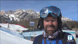 La tavola e i pedali: due modi di affrontare la pista innevata a Cortina