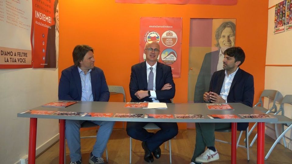 La visita del Ministro D’Incà al candidato feltrino Adis Zatta