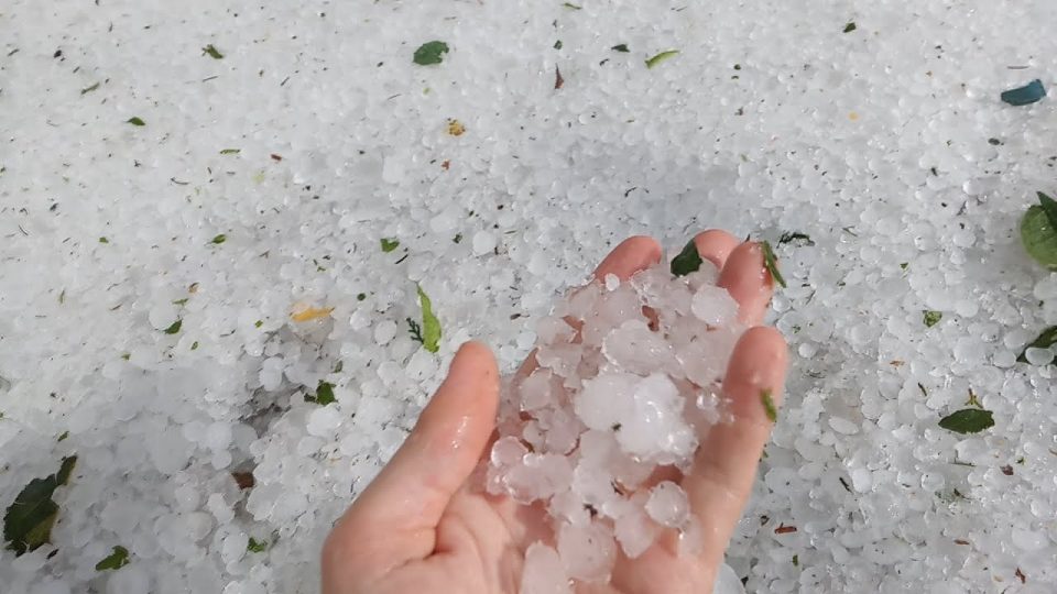 Grandine e vento colpiscono il bellunese