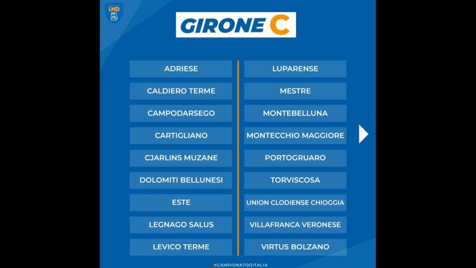 Svelati calendari e gironi della Serie D