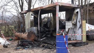 Incendio nelle pertinenze della Gaivi di Feltre