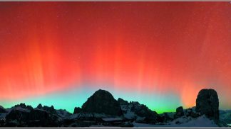 Le immagini dell’aurora boreale nei cieli cortinesi