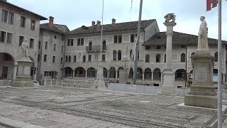 Feltre, in Piazza Maggiore procede il cantiere per il consolidamento dei palazzetti Cingolani
